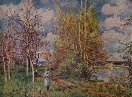 'Spring on the River Banks', late 19th century. (1941). Artist: Alfred Sisley.