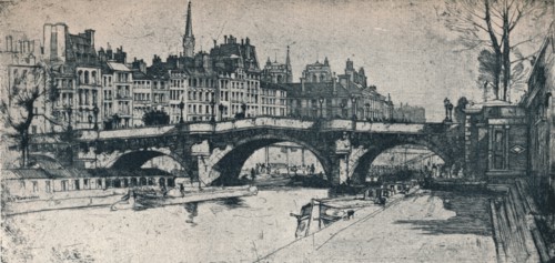 'Pont Neuf: plate one from the Paris Set', 1904. Artist: David Young Cameron.