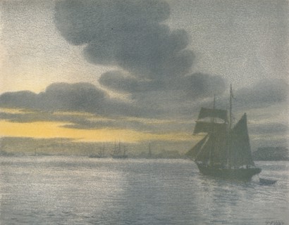 'The Lower Thames', c1900. Artist: Thomas Robert Way.