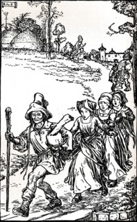 'The Golden Goose from Grimm's Household Tales', c1900 (1901-1902). Artist: Robert Anning Bell.