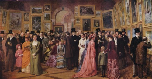 'Private View at the Royal Academy, 1881', 1883 (1935). Creator: William Powell Frith.