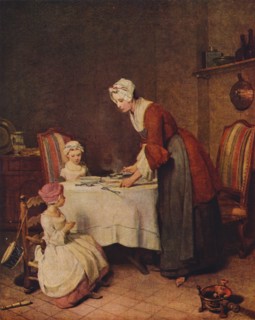 'Grace' or 'Le Bénédicité' (French title), c1740.  Artist: Jean-Simeon Chardin.