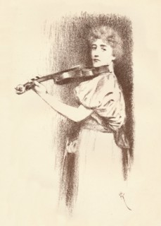 'A Violinist', c1898. Artist: Fernand Khnopff.