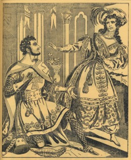 'Ivanhoe: Sir Brian de Bois Guilbert & Rebecca', 19th century. Artists: JL Marks, Ralph Nevill.