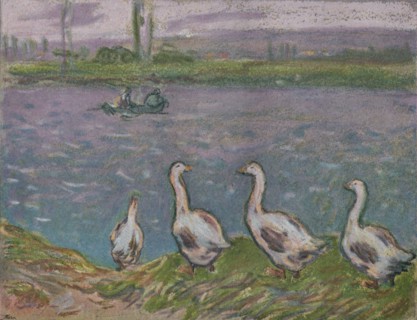 'A Sketch in Pastels', 19th century. Artists: Alfred Sisley, Ralph Nevill.