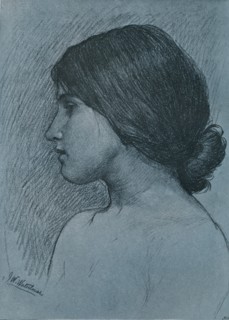 'Study of a Head', c1899. Artist: John William Waterhouse.