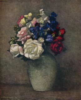 'Sweet Peas and Roses', c20th century. Artist: Horace Mann Livens.