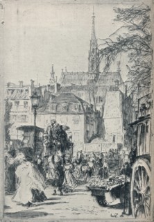 'Place St. Michel, Paris', c1913. Artist: Walter Zeising.
