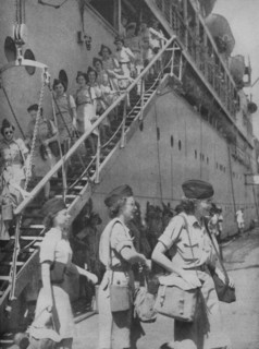 'Coming Ashore at Singapore', 1945. Artist: Unknown.