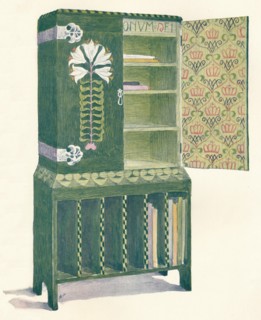 'Music Cabinet. From a sketch by M. H. Baillie Scott', 19th century. Artist: Mackay Hugh Baillie Scott.
