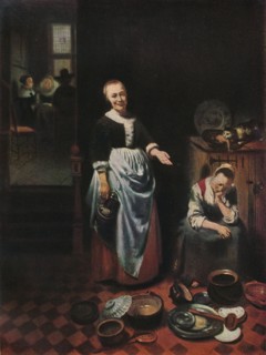 'The Idle Servant', 1655. Artist: Nicolaes Maes.