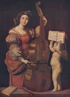 'Saint Cecilia with an angel holding a musical score', 1617-1618. Artist: Domenichino.