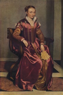 'Portrait of a Lady (La Dama in Rosso)', c1556. Artist: Giovanni Battista Moroni.