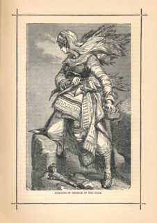'Circassian Women fighting for Schamyl against Russian invasion', 1839. Artist: Unknown.