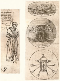 Drawings of Bernardo di Bandino Baroncelli hanged, and emblems, c1472-c1519 (1883).  Artist: Leonardo da Vinci.