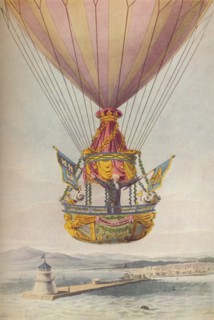 'Sadler over the Lighthouse, Dublin', 19th century. Artist: Robert Havell.
