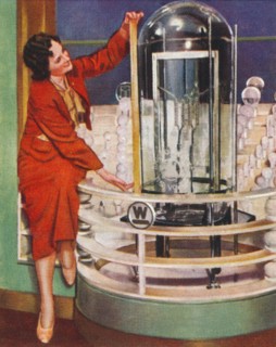 Gigantic electric lamp, 1938. Artist: Unknown.