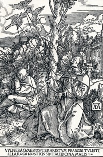 'St Francis Receiving the Stigmata', 1504 (1906). Artist: Albrecht Durer.