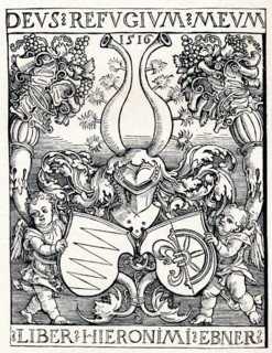 'The Bookplate of Jerome Ebner', 1516 (1906). Artist: Albrecht Durer.