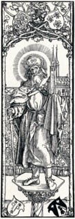 'St Sebaldus on a Capital', (1906). Artist: Albrecht Durer.