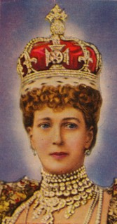Queen Alexandra, consort of King Edward VII, at her coronation, 1902 (1935). Artist: Unknown.