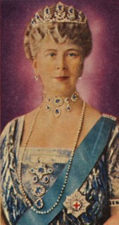 Queen Mary, consort of King George V, in court dress, 1935. Artist: Unknown.