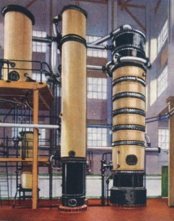 Benzole recovery plant, 1938. Artist: Unknown.