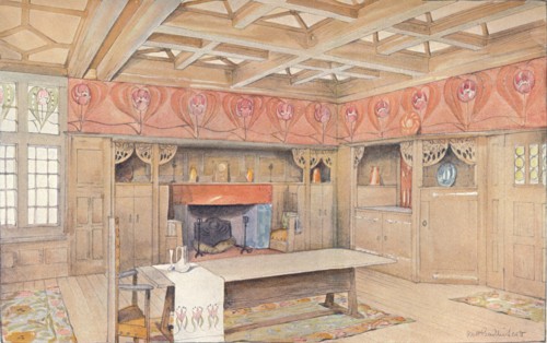 'Scheme for the decoration of a dining-room', c1900. Artist: Mackay Hugh Baillie Scott.
