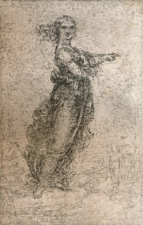 Charcoal drawing of a female figure, c1472-c1519 (1883). Artist: Leonardo da Vinci.