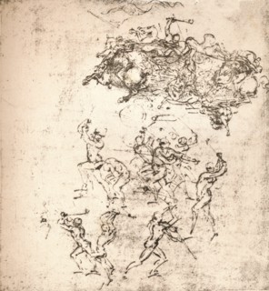 Study for the cartoon of the Battle of Anghiari, c1472-c1505 (1883). Artist: Leonardo da Vinci.