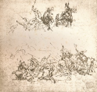 Study for the cartoon of the Battle of Anghiari, c1472-c1505 (1883). Artist: Leonardo da Vinci.