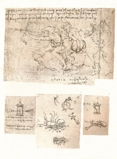 Four drawings of allegorical representations, c1472-c1519 (1883). Artist: Leonardo da Vinci.