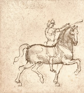 Drawing of a walking horse, c1472-c1519 (1883). Artist: Leonardo da Vinci.