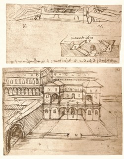 Two drawings of plans for towns, c1472-c1519 (1883). Artist: Leonardo da Vinci.