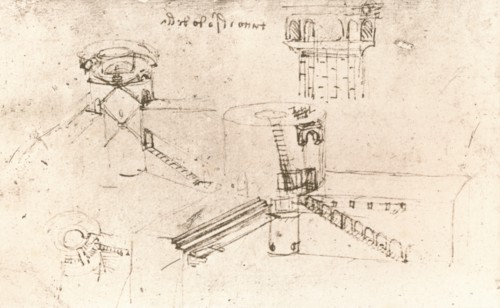 Architecture for castles, c1472-c1519 (1883). Artist: Leonardo da Vinci.