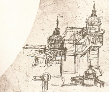 Architecture for castles, c1472-c1519 (1883). Artist: Leonardo da Vinci.