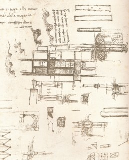 Drawing of projects for castles and villas, c1472-c1519 (1883). Artist: Leonardo da Vinci.