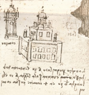 Drawing of projects for castles and villas, c1472-c1519 (1883). Artist: Leonardo da Vinci.