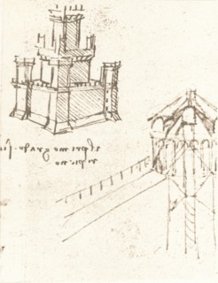 Drawing of projects for castles and villas, c1472-c1519 (1883). Artist: Leonardo da Vinci.