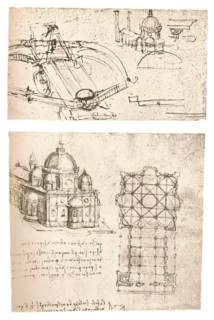 Two drawings of churches, c1472-c1519 (1883). Artist: Leonardo da Vinci.