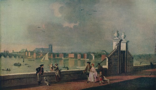 'View from the Terrace of Old Somerset House', c1770. Artist: Paul Sandby.
