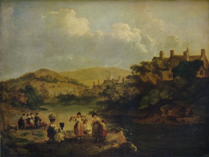 'Women Washing Clothes in a Welsh Stream', 1790. Artist: Julius Caesar Ibbetson.