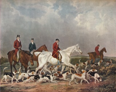 'The Earl of Derby's Stag Hounds', c1823. Creator: Richard Woodman.