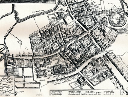 Hollar's plan of Oxford, c1643. Artist: Wenceslaus Hollar.