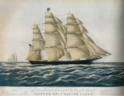 'Clipper Ship: Flying Cloud', 1852. Artist: E Brown Jr.