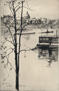 'Quai de Conti', 1915. Artist: Eugene Bejot.