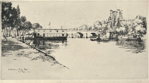 `The Pavillon de Flore', 1915. Artist: Eugene Bejot.
