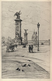 'The Pont Alexandre III', 1915. Artist: Frank Milton Armington.