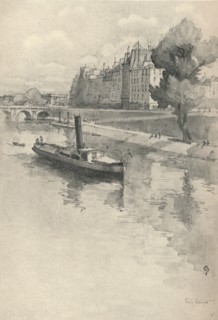 'Le Quai des Orfevres', 1915. Artist: Eugene Bejot.