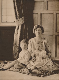 Princess Mary, Viscountess Lascelles, with her two sons, Gerald and George, 1926 (1935). Artist: Unknown.
